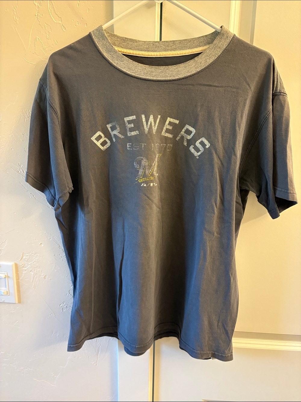 Brewers Crewneck T-Shirt - Men's Gray